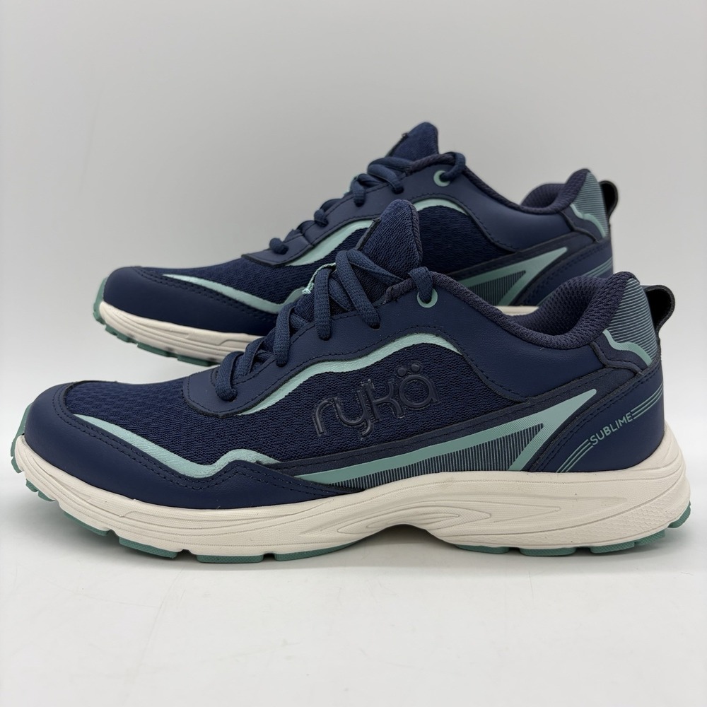 NEW Ryka Womens 8 Sneakers Sublime Walking Shoes Blue Lightweight Comfort